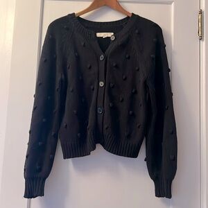 Loft Black Bobble Cardigan Size M